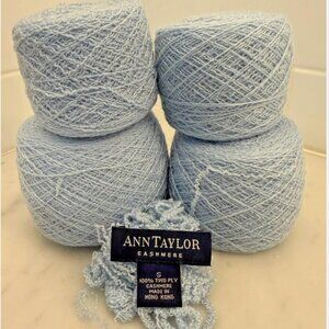 SOLD - 100% Cashmere Yarn Light Blue Recycled Sweater Upcycled Approx 182g